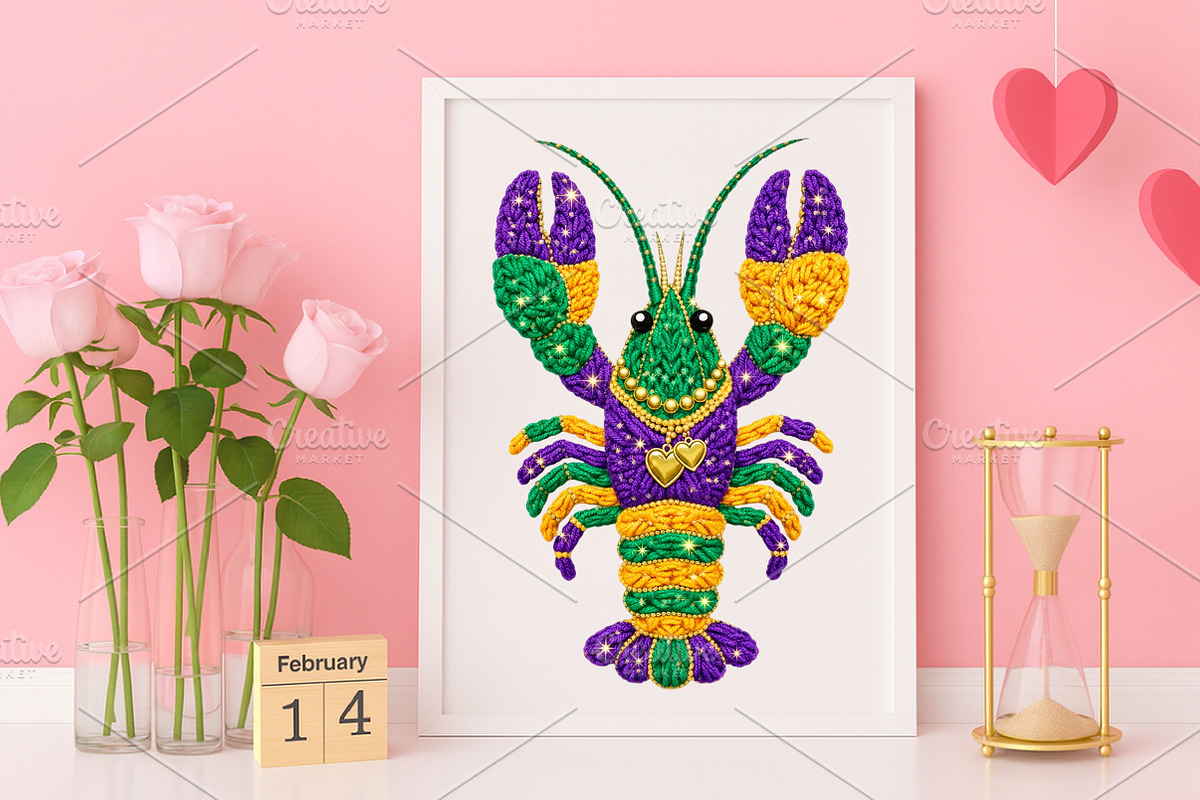 Mardi Gras Crawfish PNG, an Illustration by Canvas Craft (Photo 5 of 7)