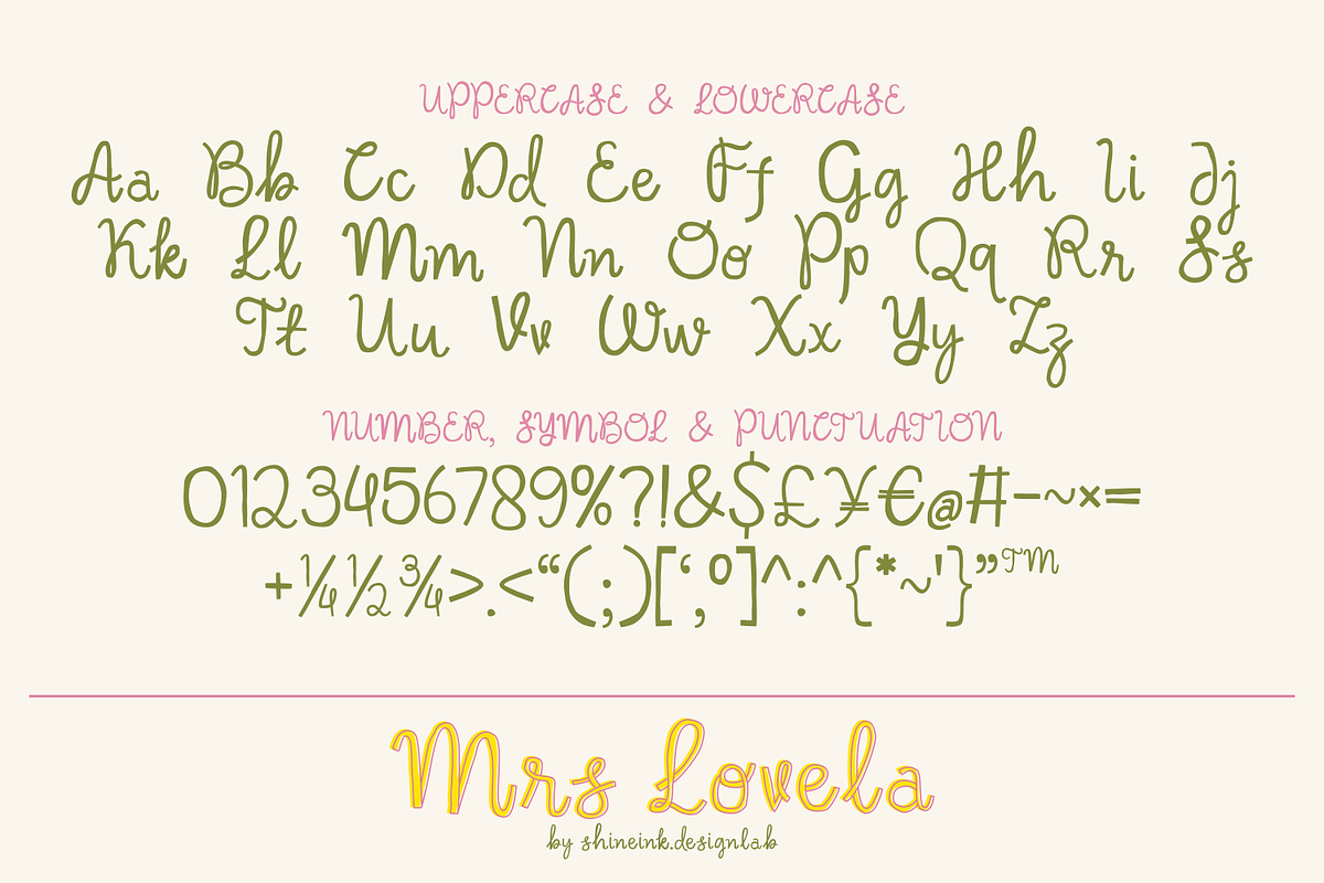 Mrs Lovela – Handwritten Font Duo, a Handwritten Font by shineink.designlab (Photo 8 of 10)