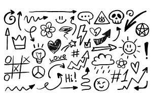 Collection of hand-drawn doodle, an Illustration by Barsuk's Shop