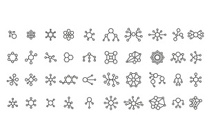 Business network icons. Networking, a Technology Illustration by winwin.art