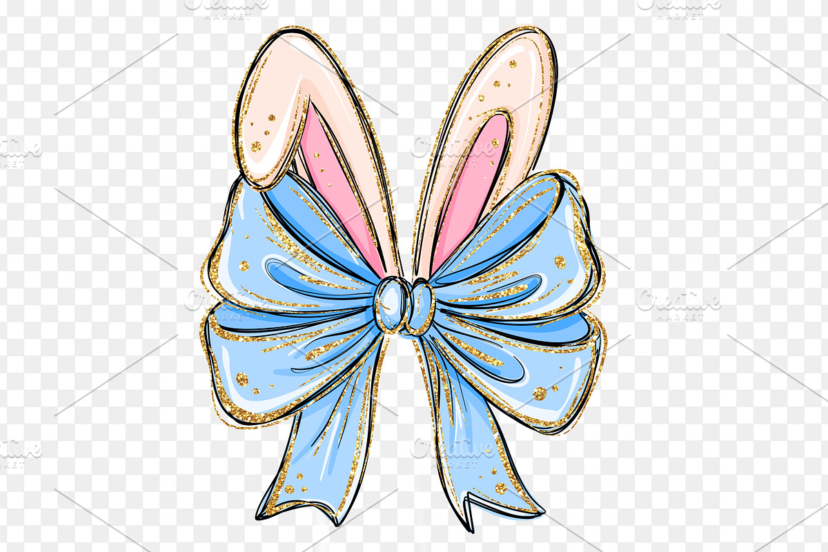 Easter coquette PNG clipart, a Seasonal Illustration by LoLoArt (Photo 2 of 3)