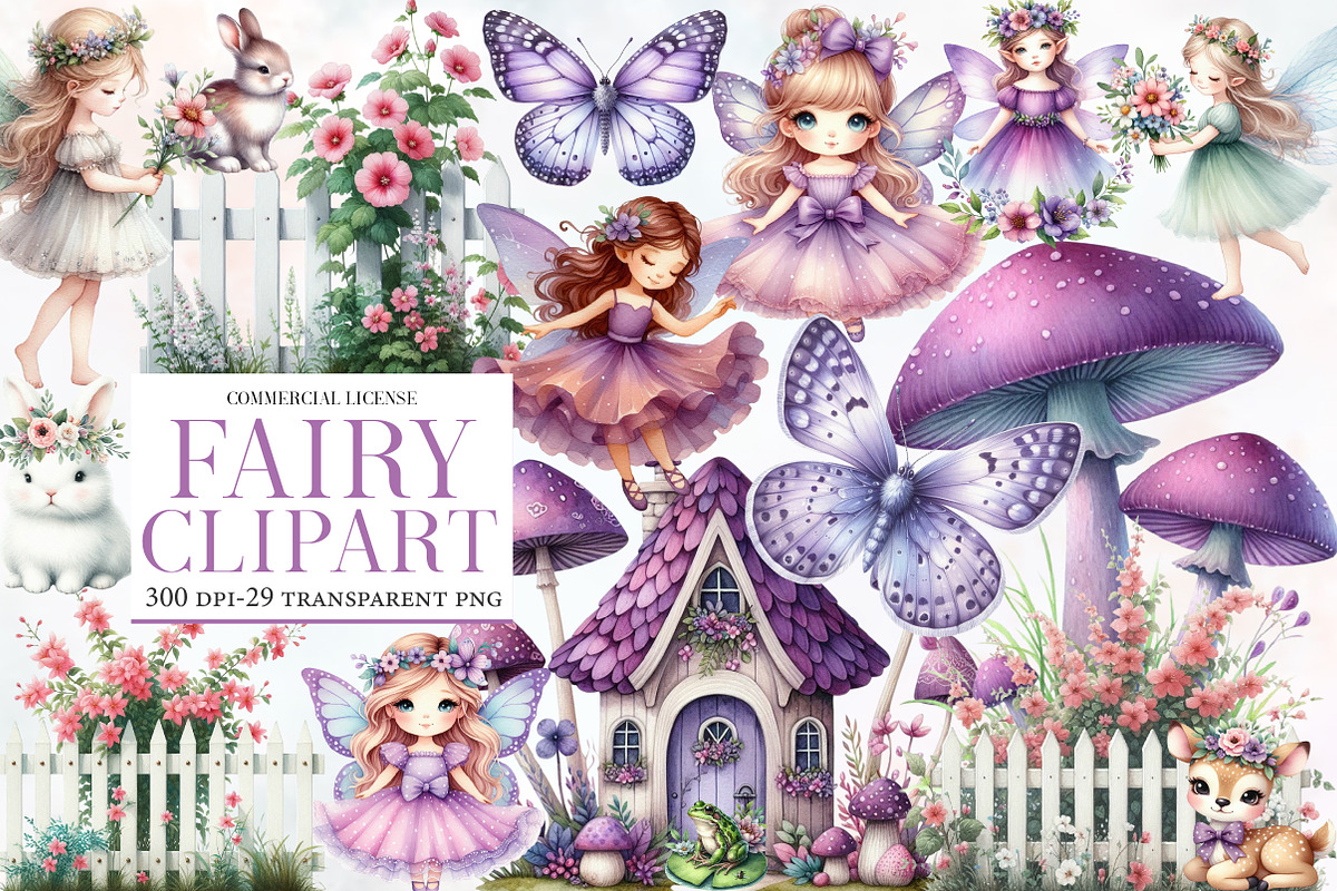 Watercolor  Fairy Clipart, an Icon by Designworld (Photo 1 of 5)