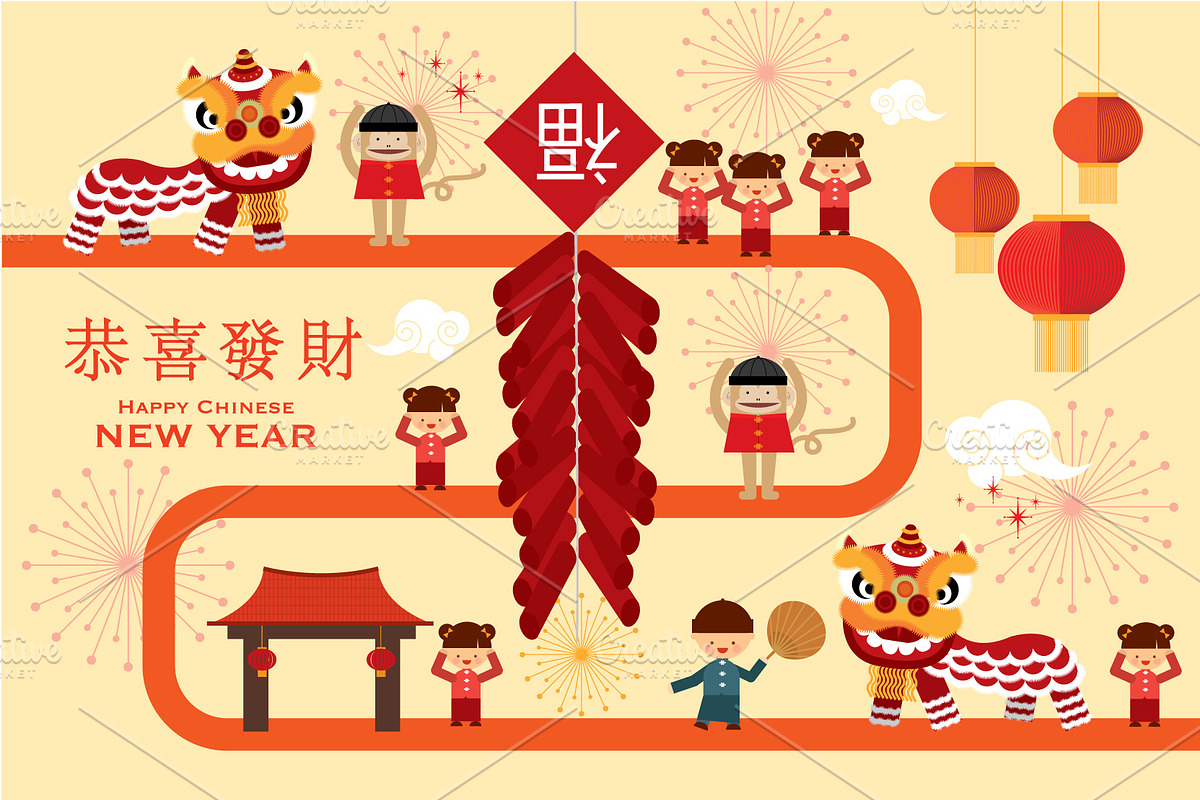 chinese new year of the monkey, an Illustration by lyeyee