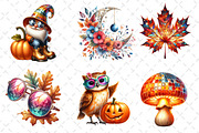 Watercolor Disco Autumn Clipart, an Illustration by Dream Creation (Thumbnail 4 of 4)