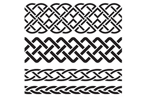Set of Celtic Pattern Borders
