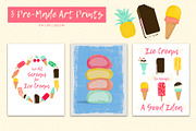 Summer Sweets Clipart & Patterns, a Food Illustration by The Audacious Brush (Thumbnail 8 of 11)