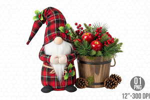 Christmas gnome png, an Illustration by Designking