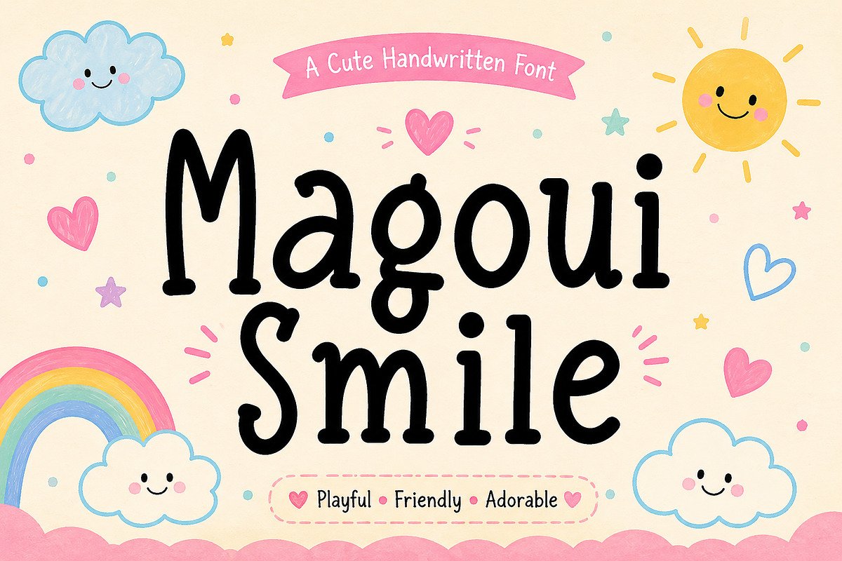 Magoui Smile, a Handwritten Font by Wow Magic (Photo 1 of 5)