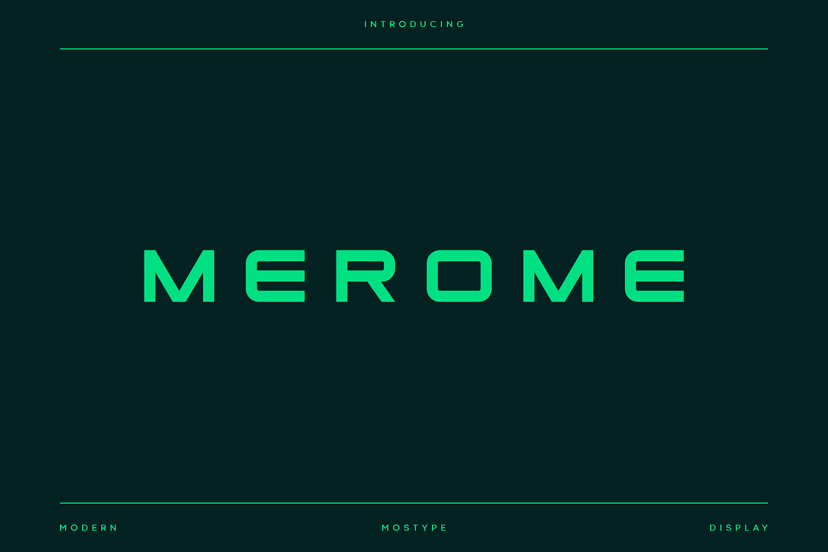 Merome - Modern Display Typeface, a Font by Letterna (Photo 1 of 4)
