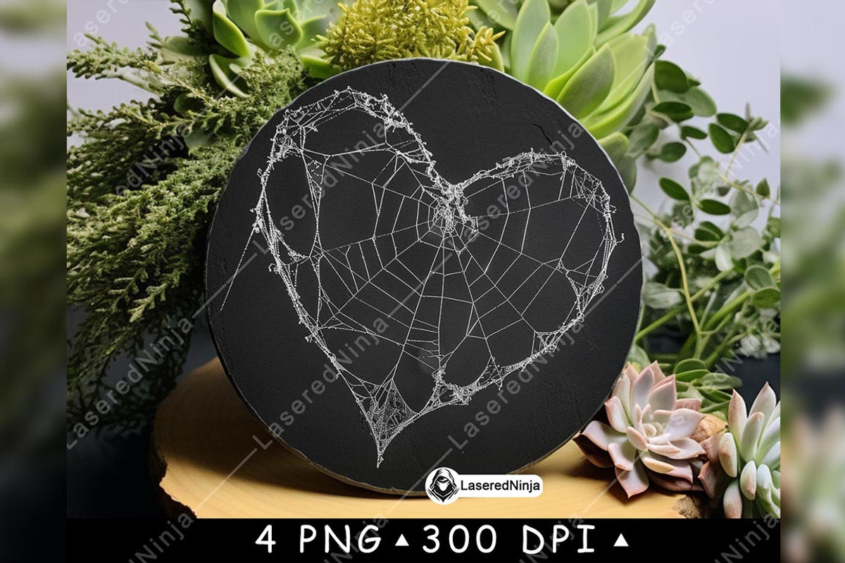Heart-Shaped Spider Web Gothic Love, a Background Graphic by LaseredNinja (Photo 6 of 7)