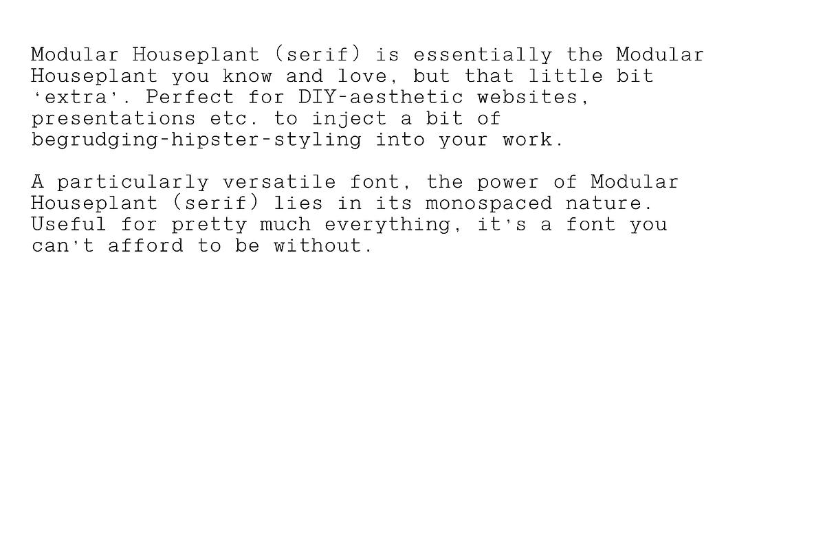 Modular (Serif) - Monospace Font, a Slab Serif Font by Off The Rack © (Photo 2 of 4)