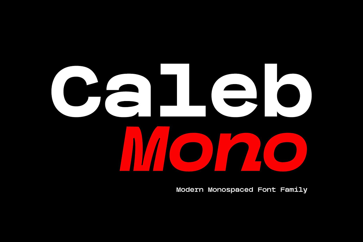 Caleb Mono Font Family, a Sans Serif Font by Ryul Davidson (Photo 1 of 19)