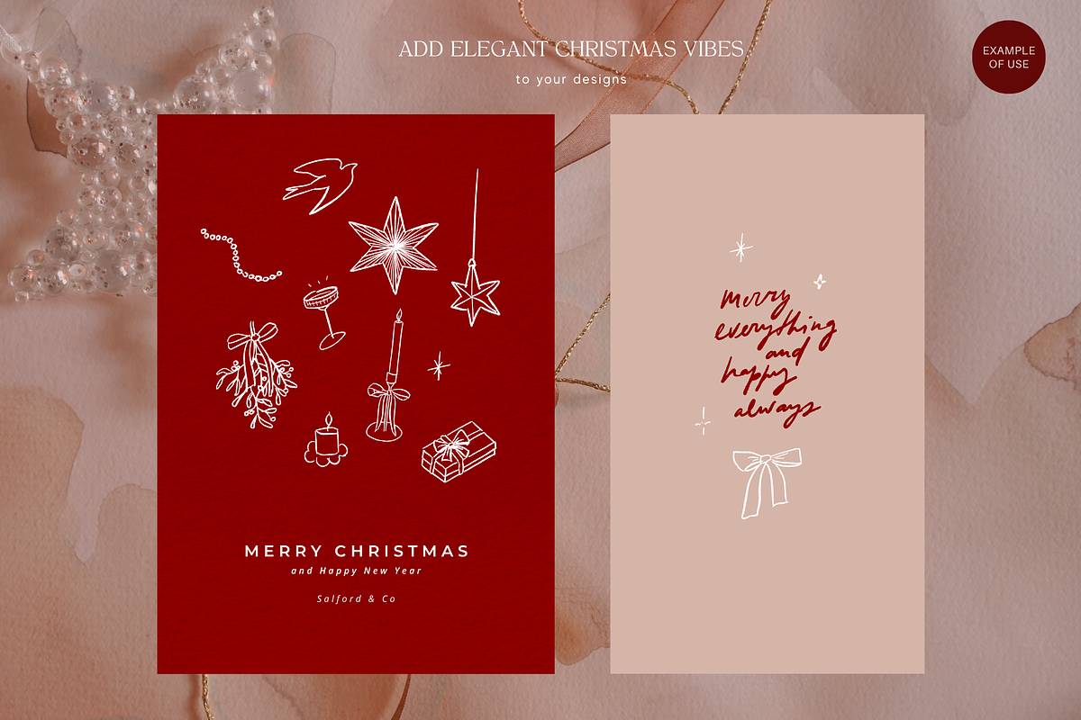 Christmas Illustrations + Lettering, a Seasonal Illustration by eclosque (Photo 3 of 34)