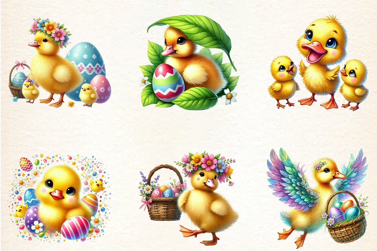 Easter Duck Clipart bundle,, an Illustration by DreamArtGraphic (Photo 3 of 4)