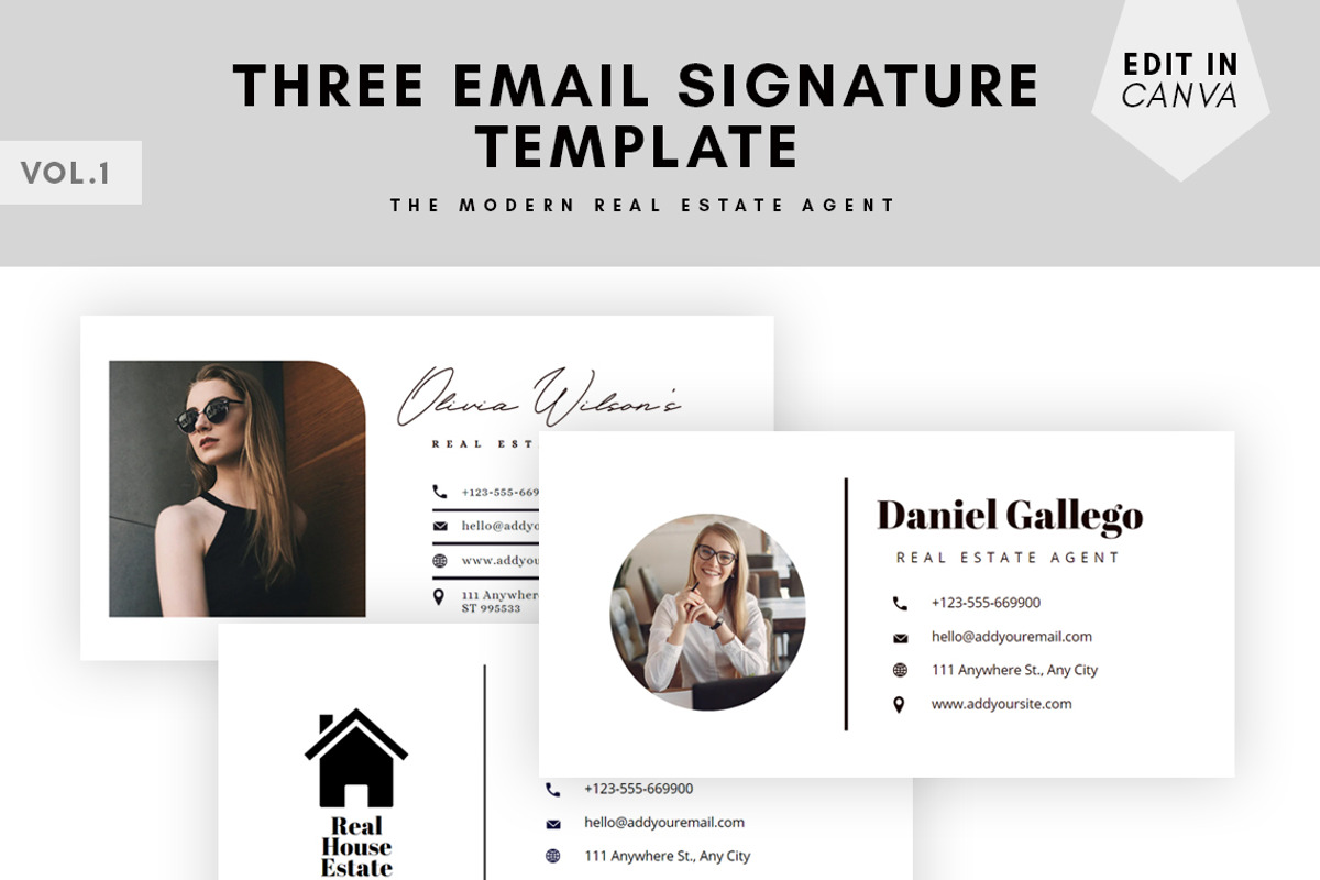 Email Signature Canva Template, an Email Template by Madhabi Studio (Photo 1 of 6)