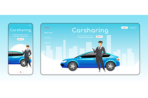 Carsharing Responsive Landing Page