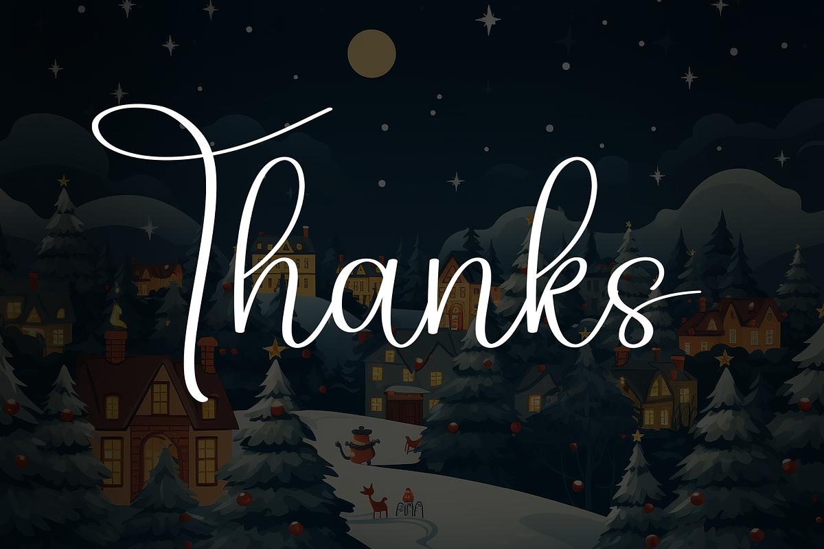 Night Christmas | Script Font, a Handwritten Font by Scratchones (Photo 8 of 8)