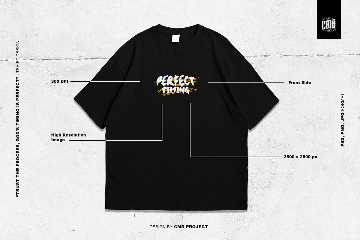 God's Timing Is Perfect Tee, an Object Graphic by Cmd Project (Photo 2 of 7)