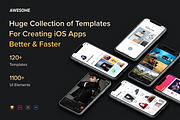 Awesome iOS UI Kit, an UI Kit Template by uibundle.com (Thumbnail 1 of 22)