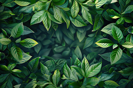 Lush Green Foliage Background, Gener, a Photo by LOGOCREATIVE