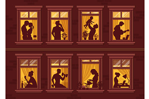 Male and female silhouettes, a Person Illustration by Vector Tradition