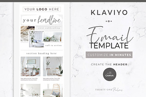 Canva & Klaviyo Newsletter Linen