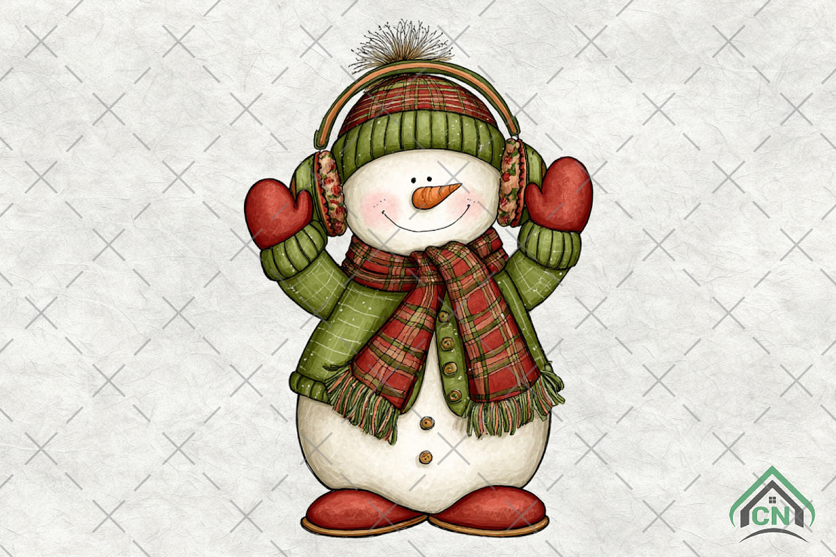 Whimsical Snowman PNG, an Illustration by Craft Nest (Photo 1 of 6)