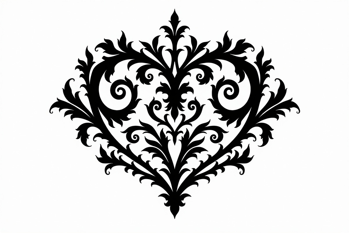 Floral Heart Silhouette Set, an Illustration by Gfx_Store (Photo 10 of 21)