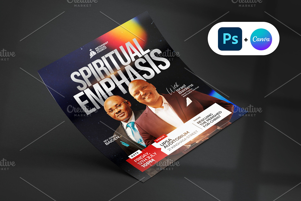 Spiritual Church Flyer Portrait, a Social Media Template by Vintage Impressions (Photo 2 of 6)