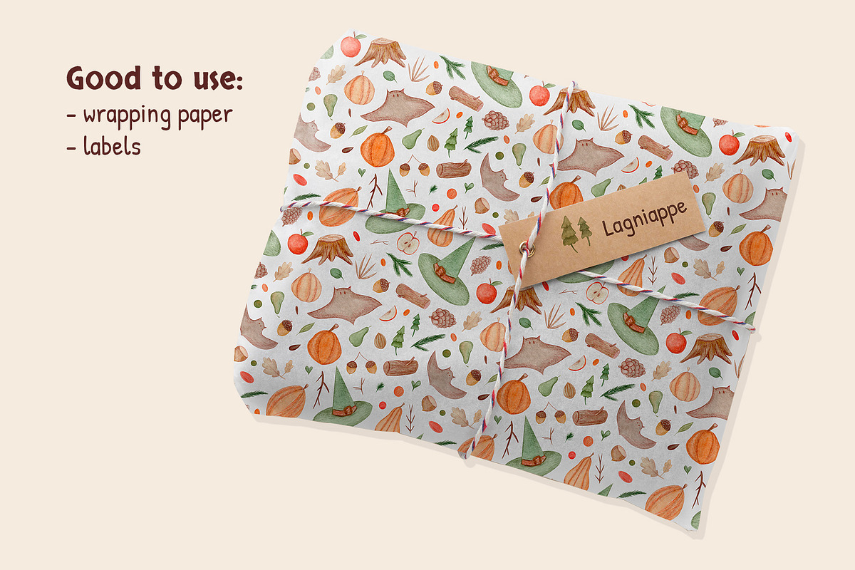 Watercolor Halloween patterns, a Pattern Graphic by Lagniappe Art (Photo 10 of 11)