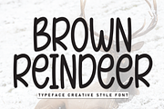 Brown Reindeer | Script Font, a Script Font by Scratchones (Thumbnail 1 of 8)