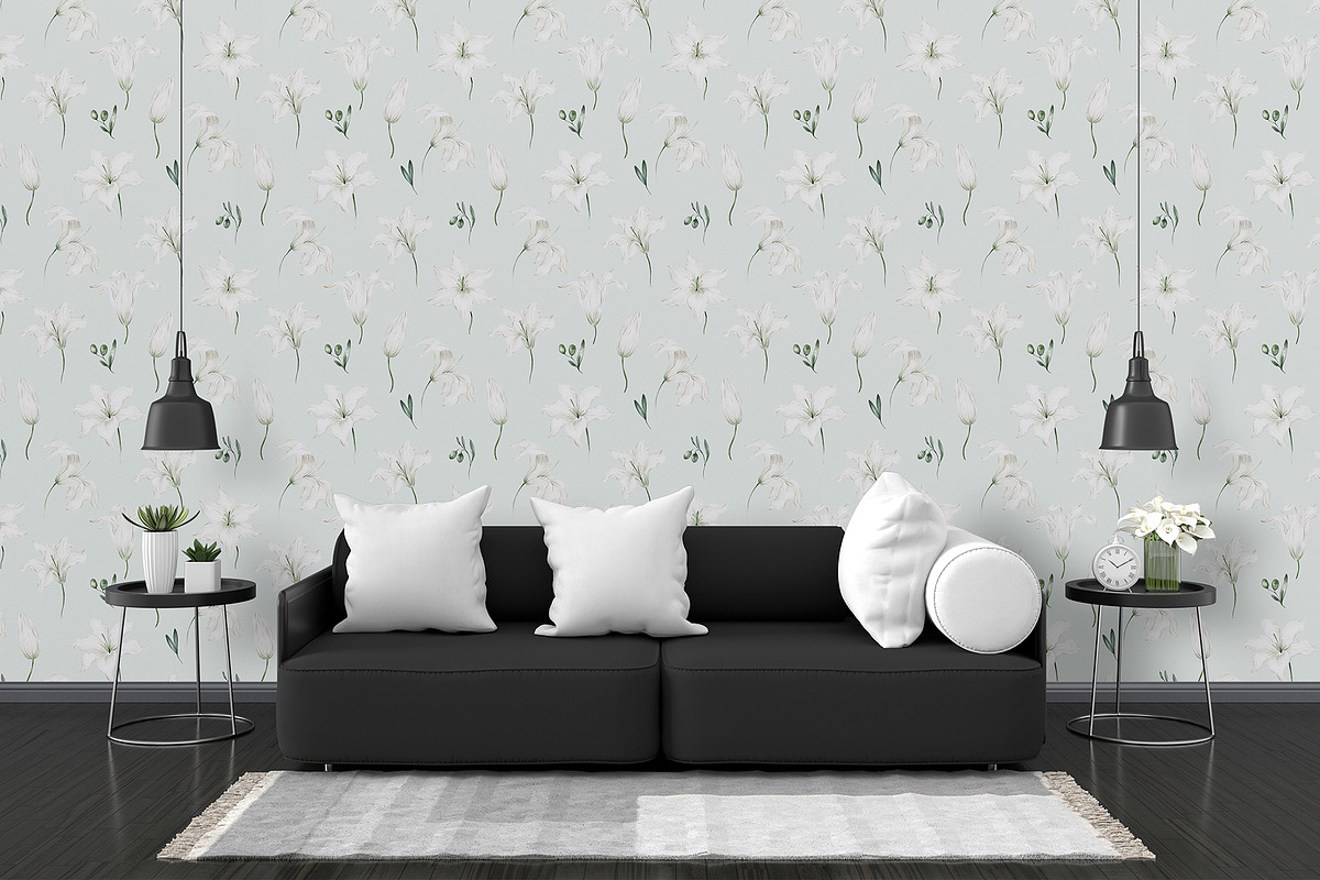 White flowers and tropical leaves, an Illustration by astelenadesign (Photo 12 of 14)