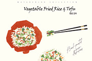 Fried Rice Watercolor Recipe Set, a Food Illustration by Sunshine Art (Thumbnail 8 of 13)