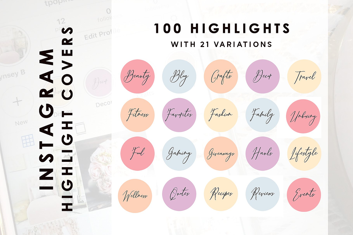 Instagram Story Highlight Covers, a Social Media Template by HelloYay (Photo 1 of 3)