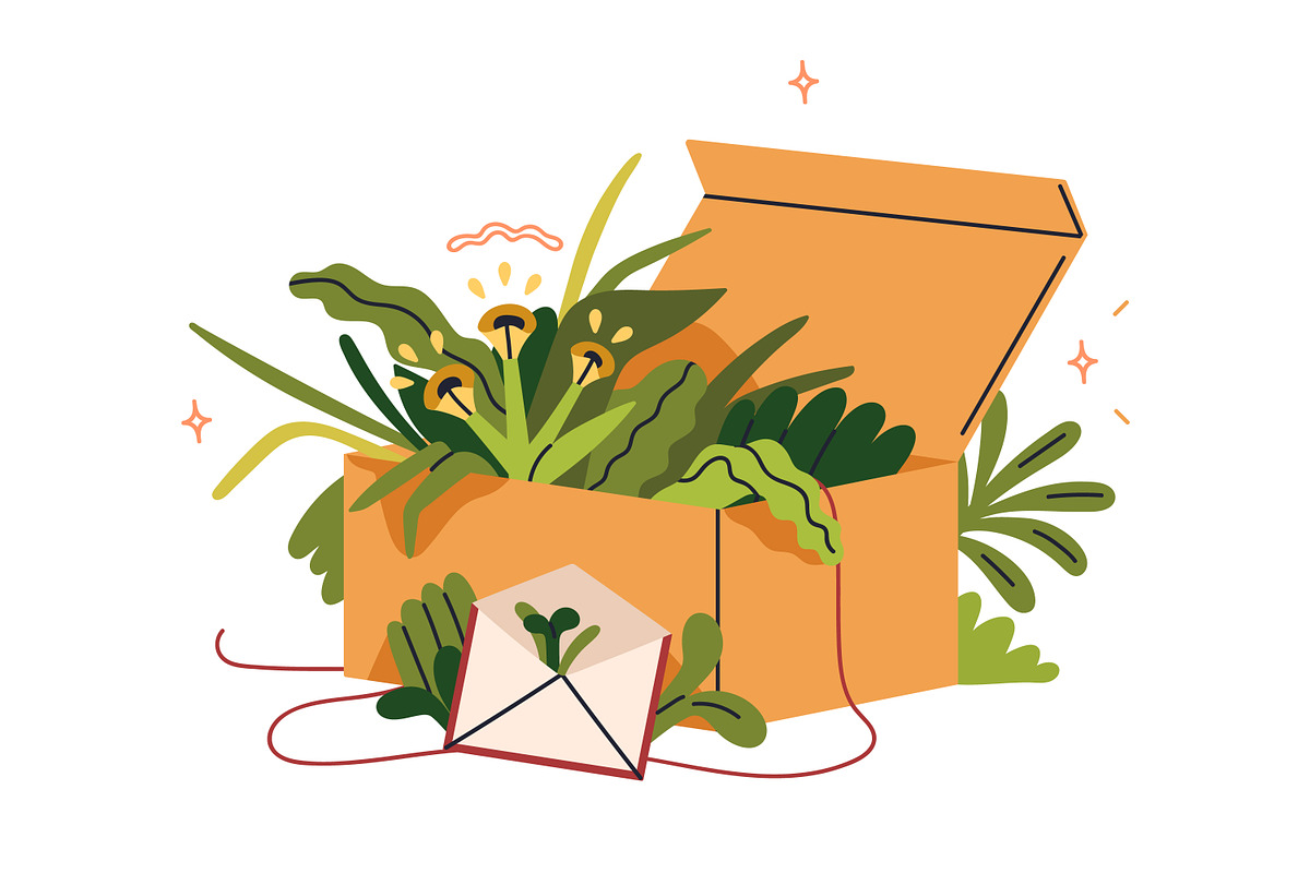 Eco package. Paper bags, kraft boxes, an Object Illustration by Good Studio (Photo 3 of 7)