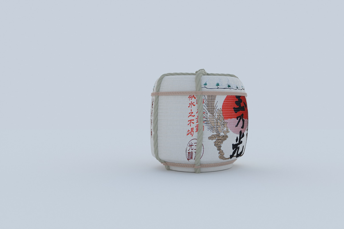 Japanese Sake Barrels, a Food & Drink 3D Model by 3DTreatment (Photo 8 of 24)