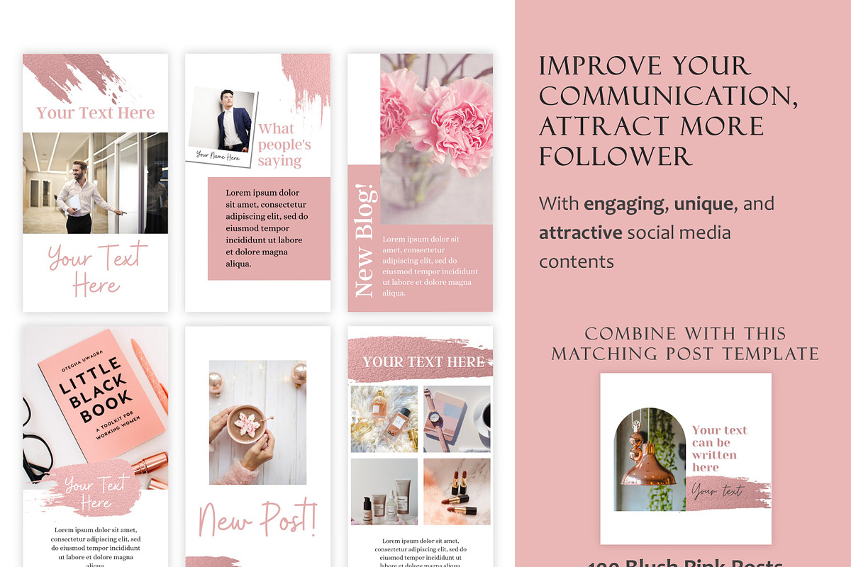 Blush Pink Instagram Template, a Social Media Template by Everyday Perfection (Photo 5 of 10)
