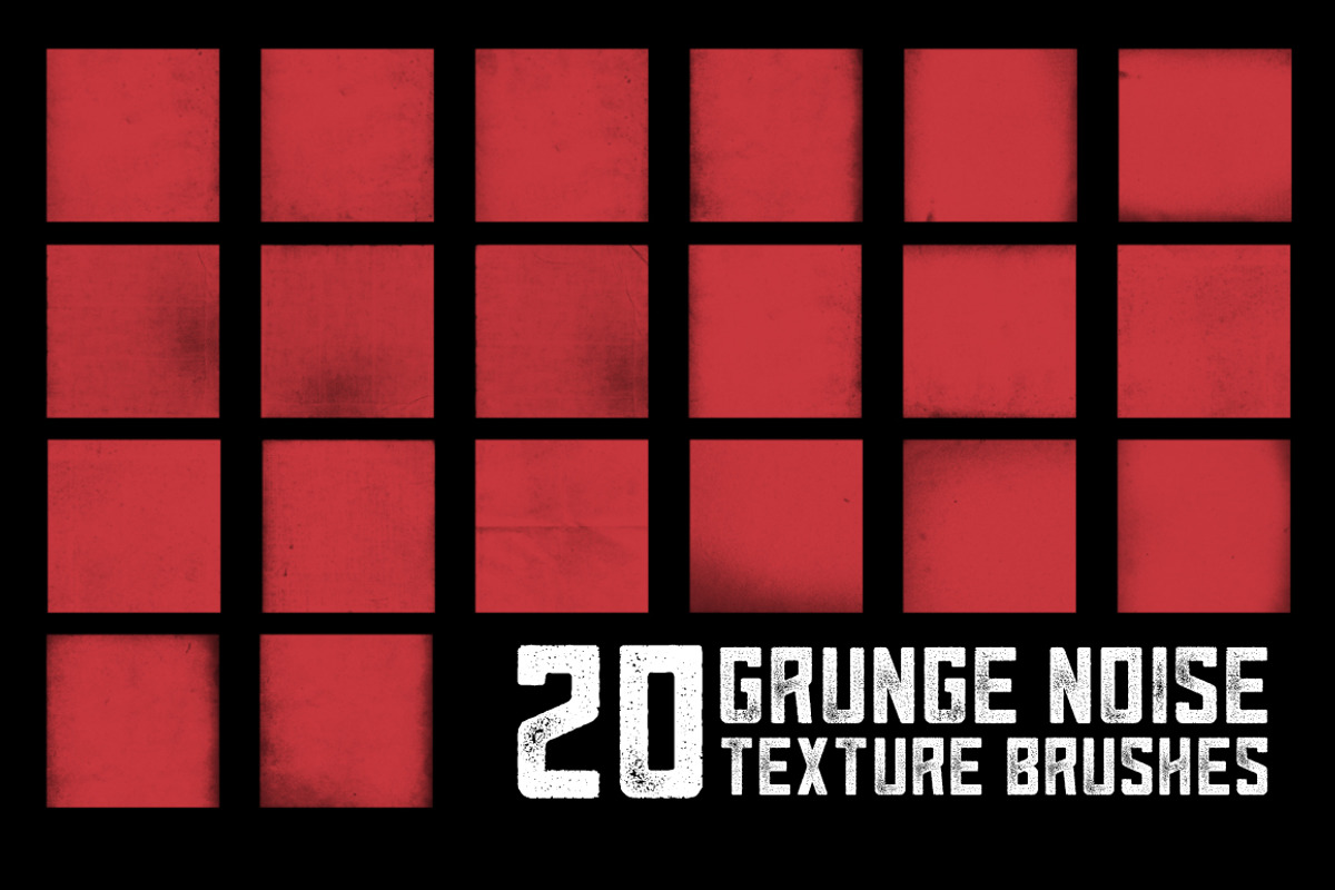 20 Grunge Noise Texture Brushes, a Brush Add-On by Graphic Boutique (Photo 2 of 4)