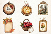 Vintage Wooden Autumn Tags Clipart, an Illustration by Dream Creation (Thumbnail 3 of 6)