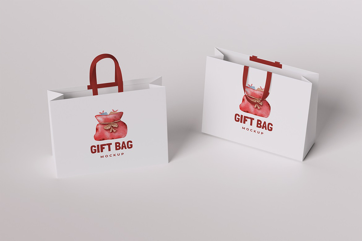 Gift Bag Mockup, a Packaging Mockup by HanaSaka_Studio (Photo 1 of 5)