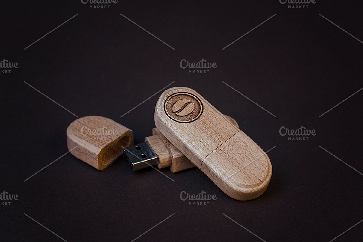 Flash Drive Engraved Logo MockUp, a Product Mockup by attraax (Photo 3 of 5)