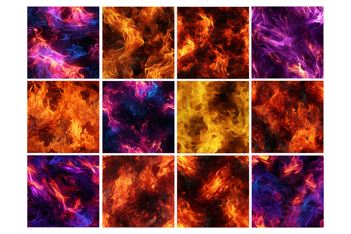 Fire Flame Seamless Pattern, a Pattern Graphic by Forhadx5 (Photo 7 of 13)