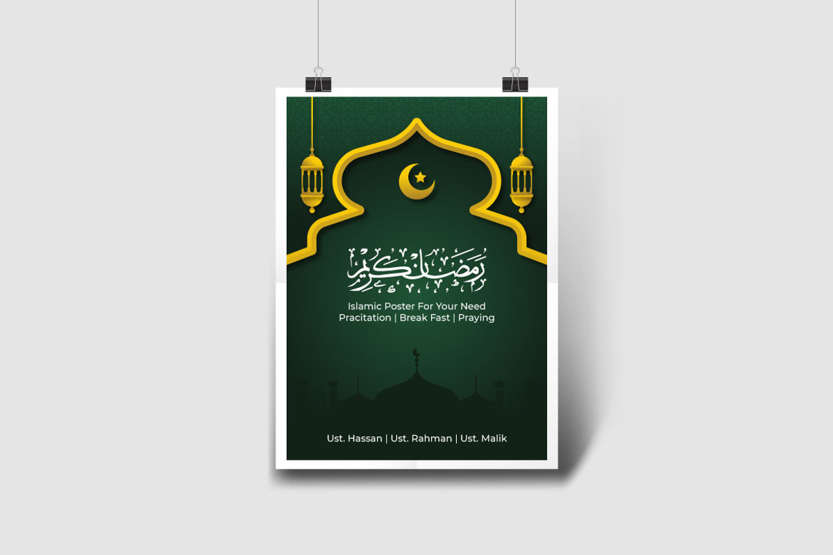 Islamic Poster Flyer Template, a Poster Template by Mightyfire (Photo 2 of 3)
