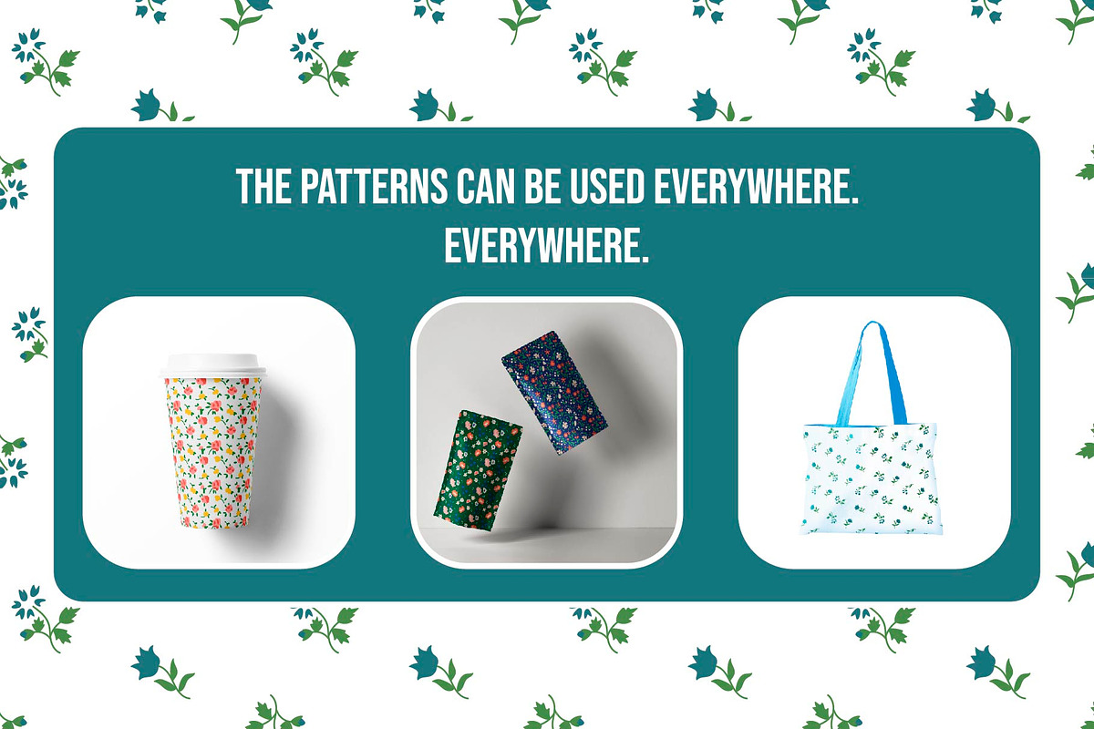 SITETS 12 retro floral patterns, a Pattern Graphic by Minkina (Photo 4 of 4)