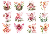 Watercolor Magical Garden Pink Fa, an Illustration by Design Market (Thumbnail 2 of 3)