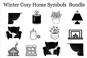 Cozy Home Winter Icons Bundle, an Illustration by Artivon