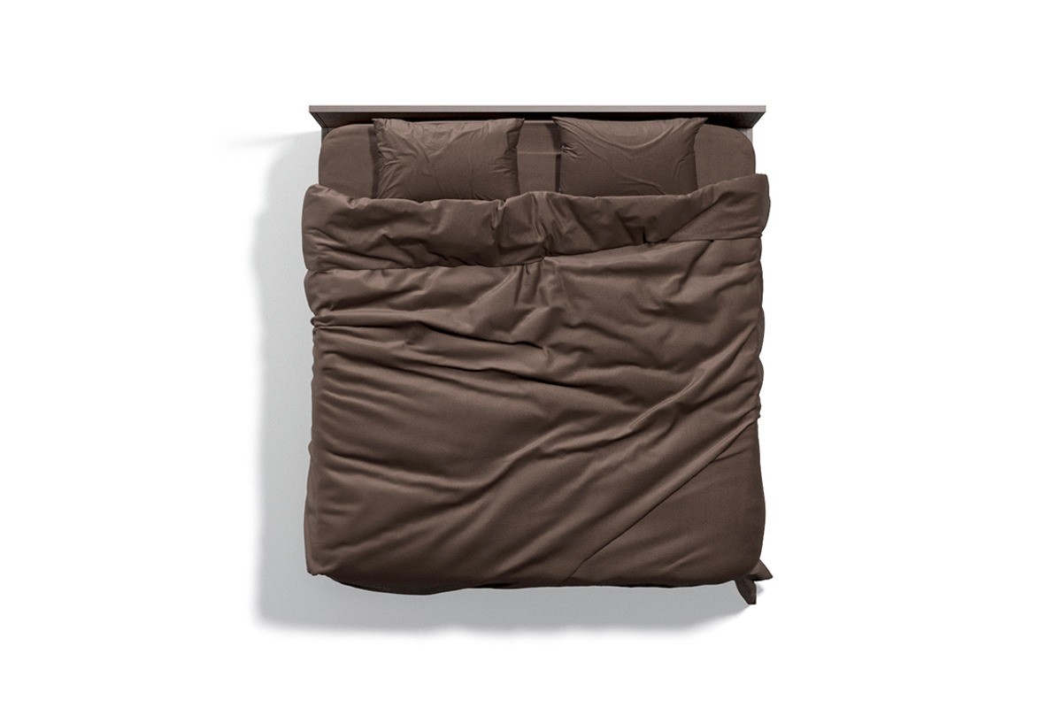 Brown Wooden Double Bed 3D Model, an Object 3D Model by rebrandy (Photo 6 of 10)