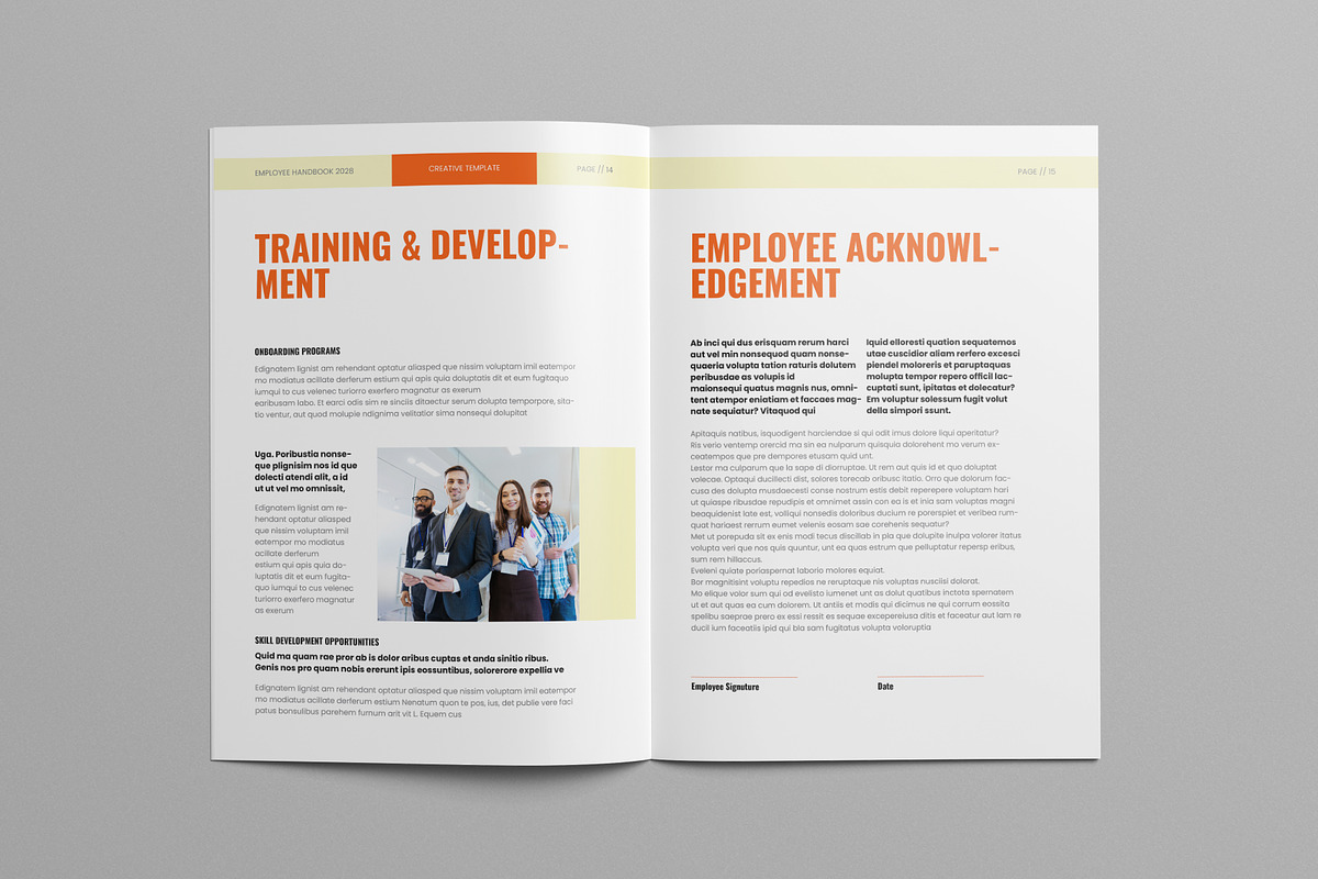 Employee Handbook Template Canva, a Brochure Template by Pixelpick (Photo 9 of 9)