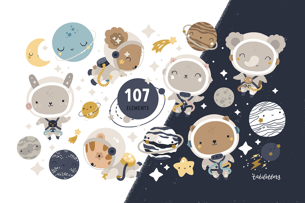 Space time Kids illustrations, an Animal Illustration by tatiletters (Photo 3 of 12)