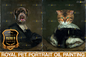 Royal Pet Portrait, Photo Overlay